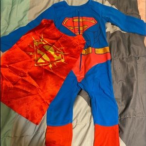 Superman onesie pajamas with cape size 24m